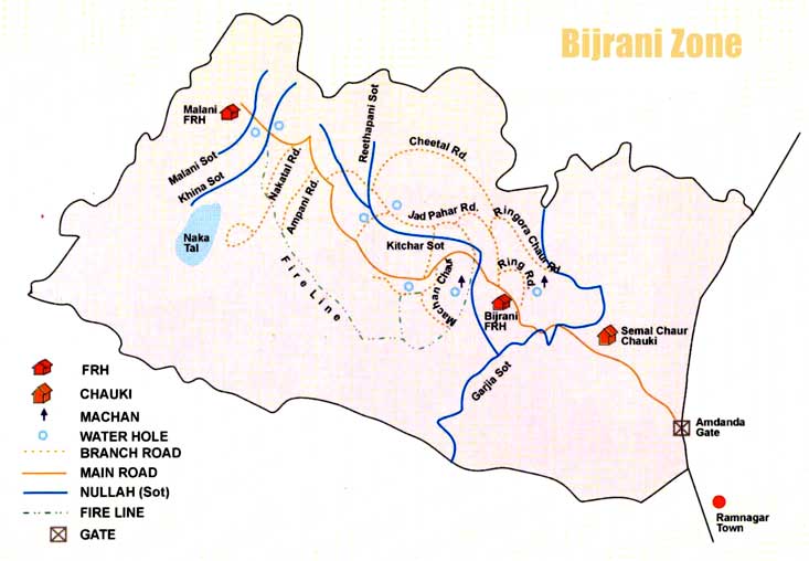 Map of Bijrani Zone